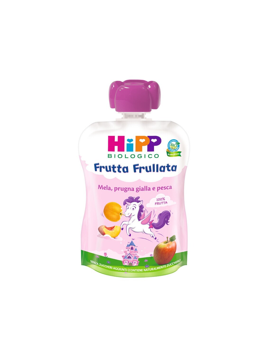 Hipp Frutta Frullata Mela Prugna Gialla e Pesca Confezione da 90g
