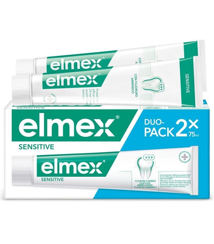 Elmex Dentifricio Sensitive per Denti Sensibili 2X75 ml