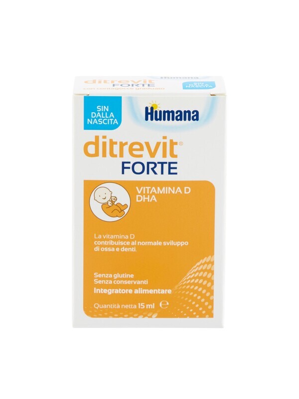 Humana Ditrevit Forte Integratore Vitamina D e DHA Gocce 15 ml