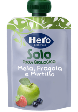 Hero Pouch Mela Fragola Mirtillo 100g