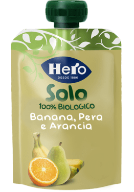 Hero Pouch Banana Pera Arancia 100g