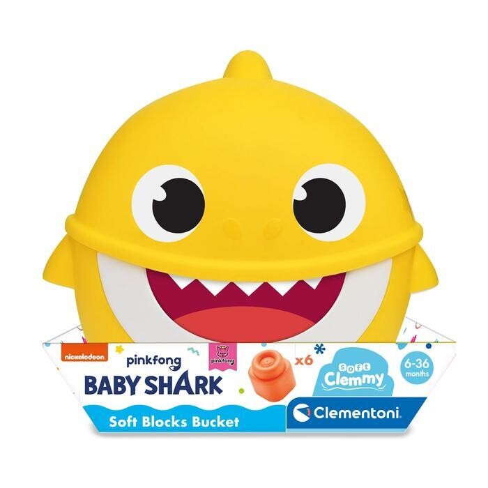 Clementoni Baby Shark Soft Blocks Bucket