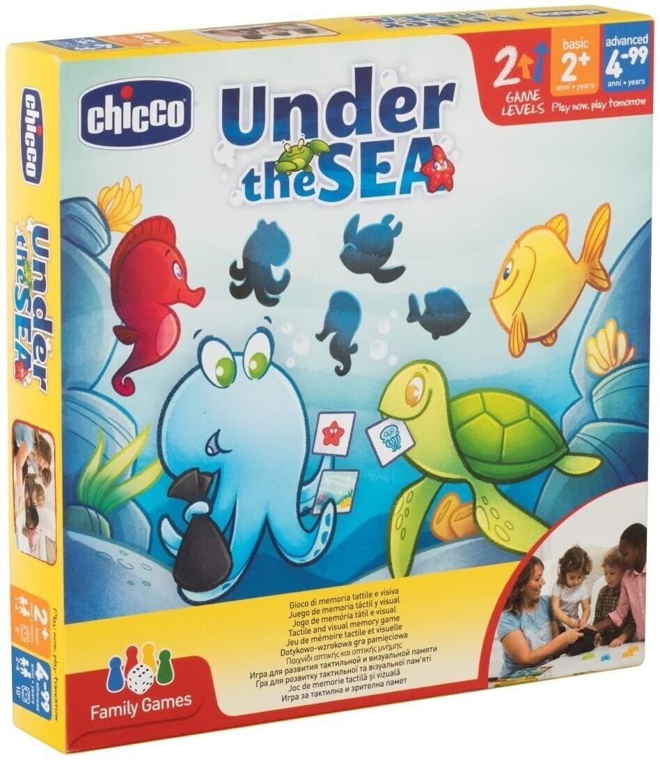Chicco Gioco da Tavolo in Fondo Al Mar, Gioco in Scatola per Bambini e per Tutta la Famiglia