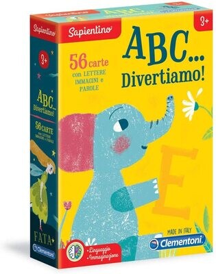 Clementoni Sapientino A B C Divertiamo Carte Illustrate Gioco Educativo 3 anni per Stimolare Linguaggio