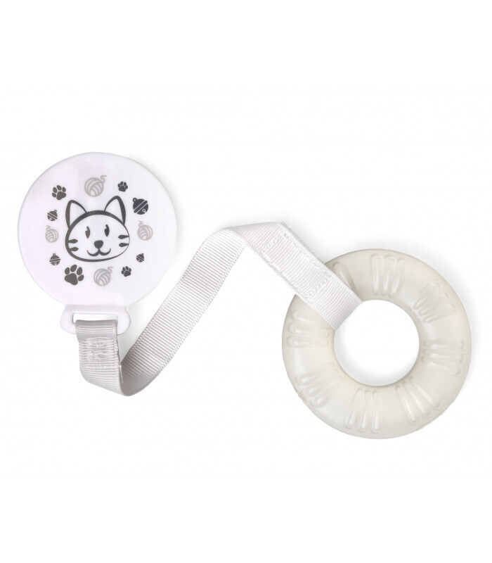 Kiokids Massaggiagengive con Clip Gatto Grigio