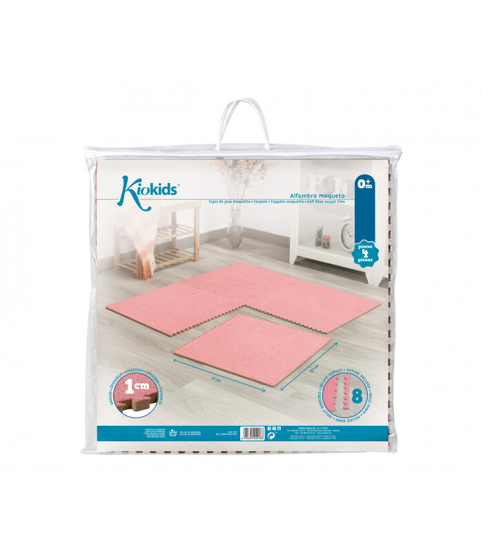 Kiokids Tappeto Moquette Rosa 61x61 4pz