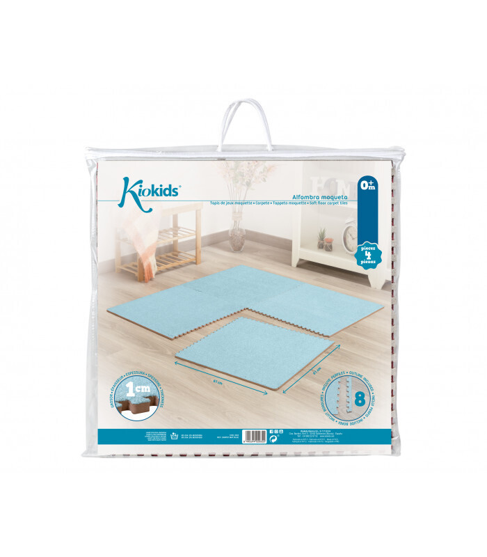 Kiokids Tappeto Moquette Azzurro 61x61 4pz