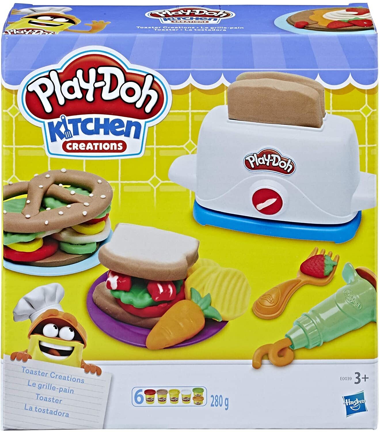 Play Doh Il Tostapane  Multicolore con 6 Vasetti