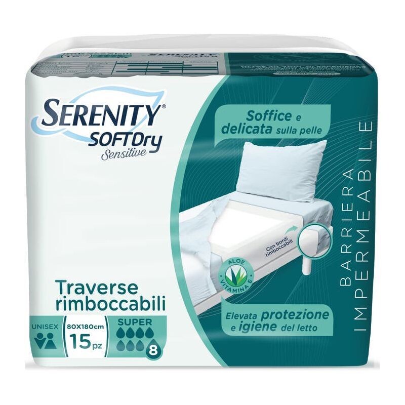 Serenity Traversa Soft Dry Sensitive Rimboccabili 80x180 cm da 15 pz