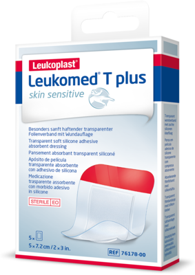 Leukoplast T Plus Medicazione Post-Operatoria Resistente all&#39;Acqua 8x10 5pz