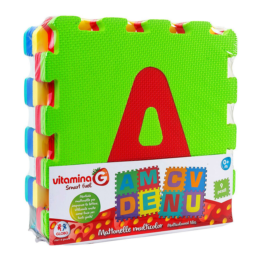Vitamina G Tappetini Puzzle Multicolor Lettere 32x32
