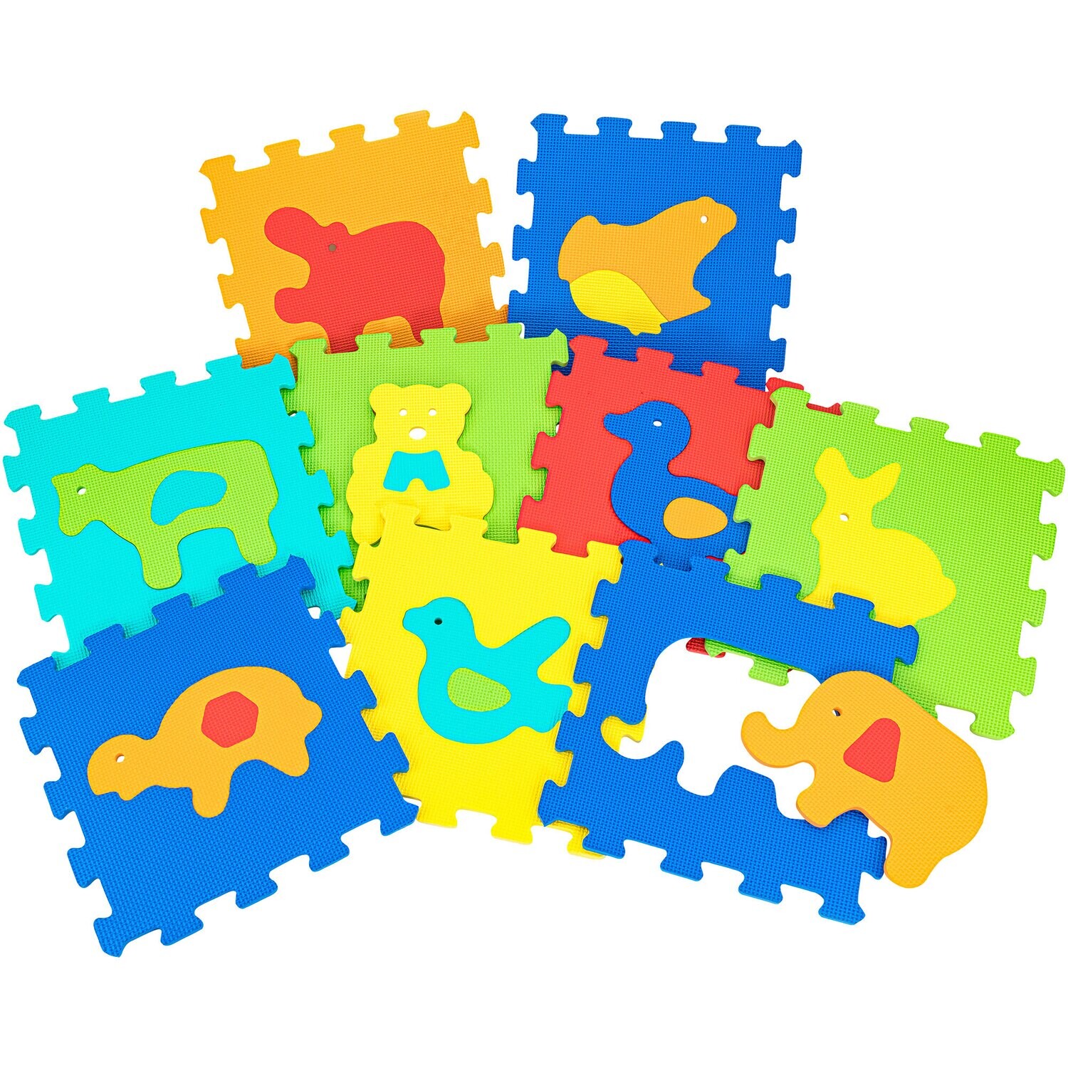 Vitamina G Tappetini Puzzle Multicolor Animali 32x32