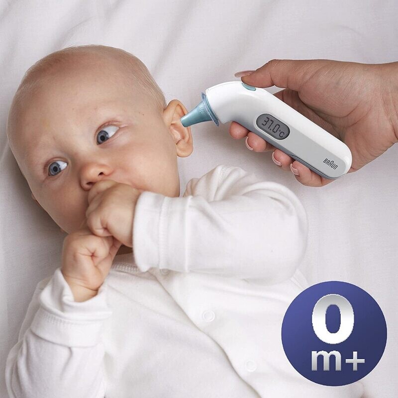 Braun ThermoScan 3 Termometro Auricolare a Infrarossi con Misurazione Veloce, Schermo LCD
