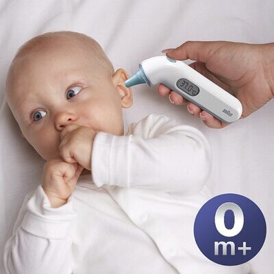 Braun ThermoScan 3 Termometro Auricolare a Infrarossi con Misurazione Veloce, Schermo LCD