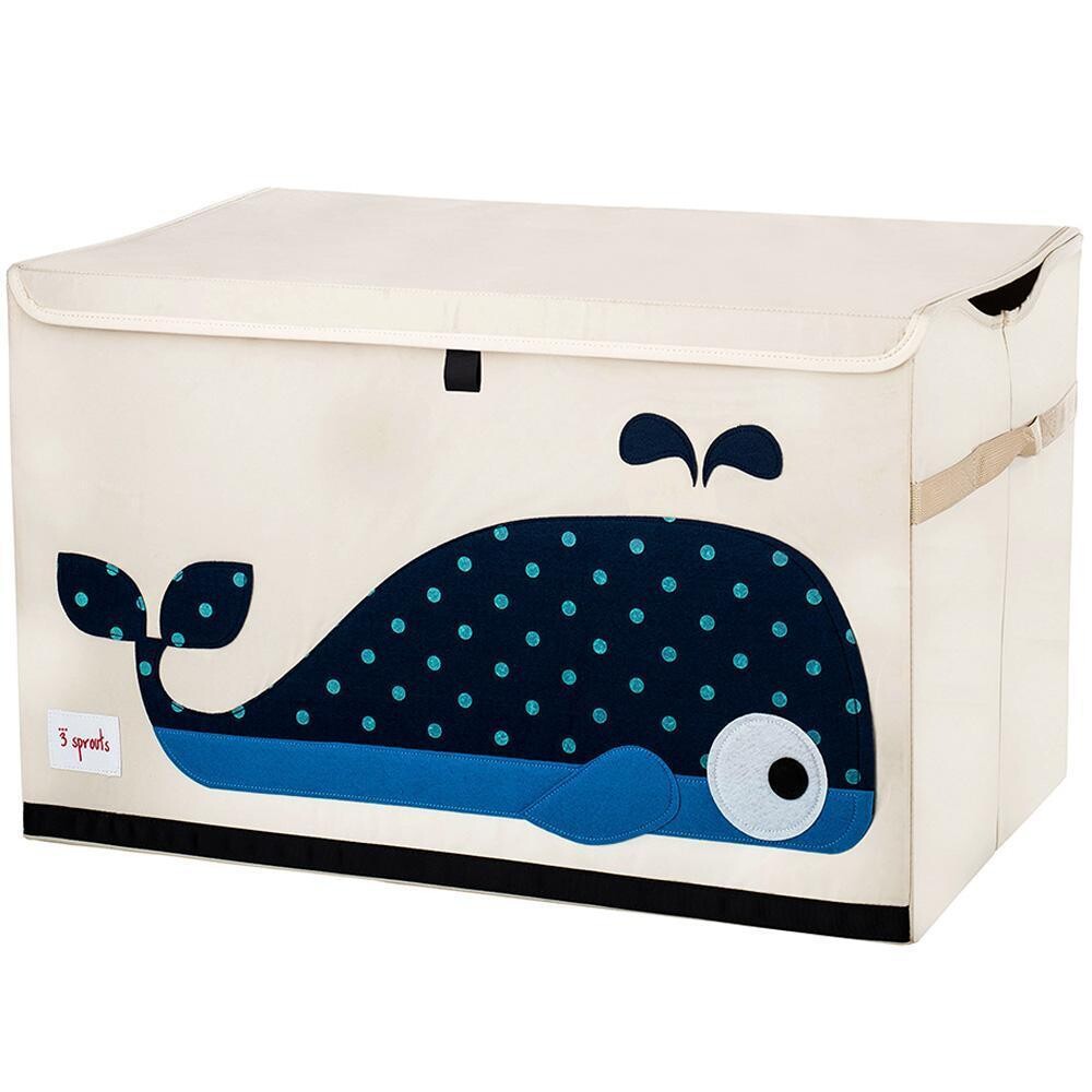 3 Sprouts Contenitore Portagiochi Balena 61x37x38cm
