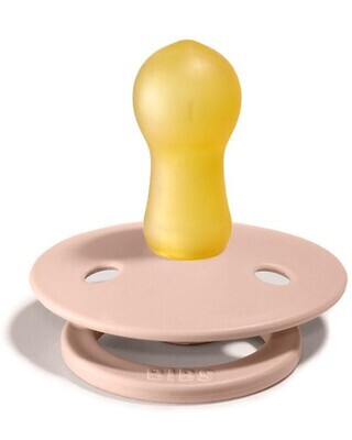 Bibs Colour Set Succhietti Avorio e Rosa Blush 6+ Mesi Tettarella Rotonda in Gomma 2pz
