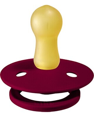 Bibs Colour Set Succhietti Avorio e Rubino 6+ Mesi Tettarella Rotonda in Gomma 2pz