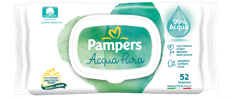 Pampers Salviettine Acqua Pura 52Pz