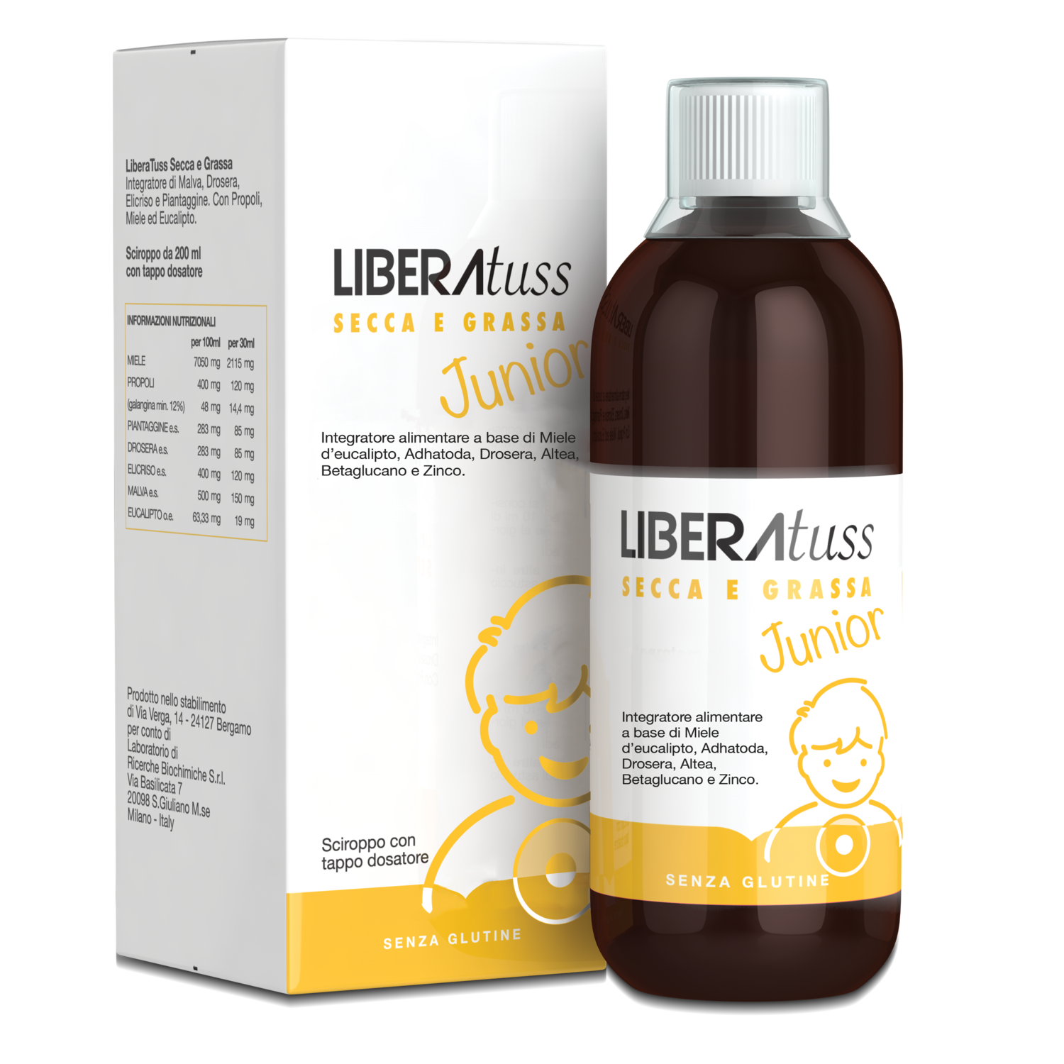 L.R.B. Libera tuss Sciroppo per Tosse Secca e Grassa Junior 200ml