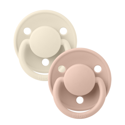 Bibs De Lux Set Succhietti 6+ Mesi Avorio Blush Gomma Naturale