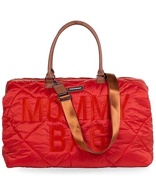 Childhome Bag Trapuntata Borsa Fasciatoio 55 x 30 x 40 cm Rosso Include Materassino per il Cambio