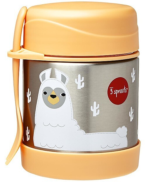 3 Sprouts Thermos Porta Pappa in Acciao Lama