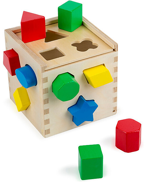 Melissa &amp; Doug Gioco Educativo in Legno Cubo con Formine
