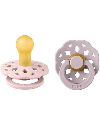 Bibs Boheme
Set di 2 Ciucci Rosa e Lilla Chiaro Tettarella 6+ m in Gomma Naturale Senza BPA PVC e Ftalati