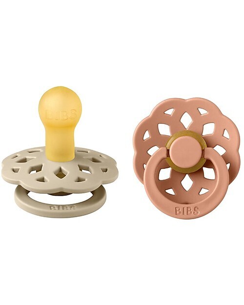 Bibs Boheme
Set di 2 Ciucci Vaniglia e Pesca Tettarella 0-6 m in Gomma Naturale Senza BPA PVC e Ftalati