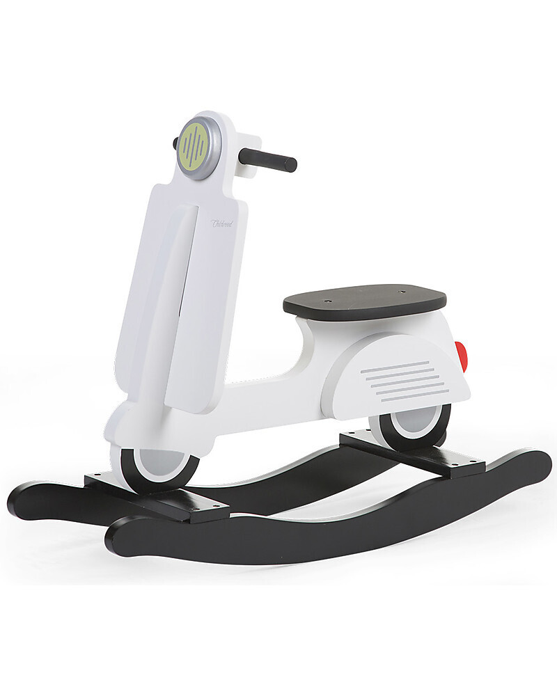 Childhome Vespa Scooter a Dondolo Black &amp; White - Dai 12 Mesi