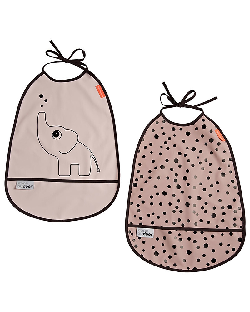 Done By Deer Set 2 Bavaglini Rosa Happy Dots