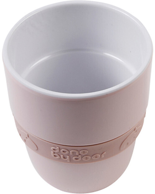 Done By Deer Bicchiere Yummy Elphee 240 ml, Rosa Cipria Facile da afferrare con cinturino in silicone