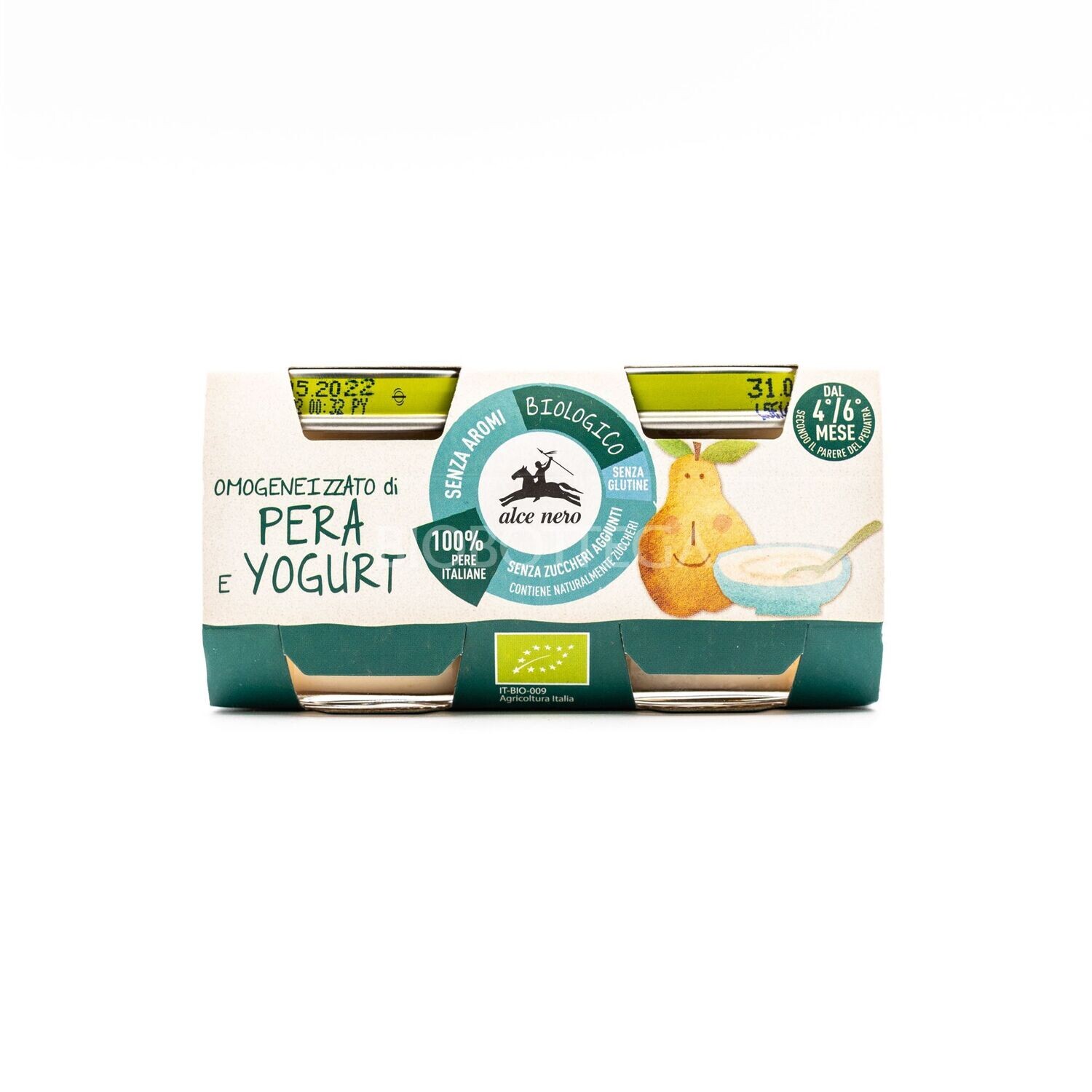 Alce Nero Omogeneizzato di Pera e Yogurt 2x80g