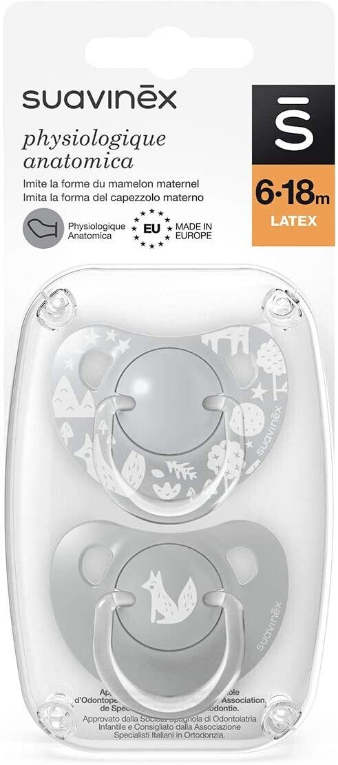 Suavinex Succhietti con Tettina Anatomica in Lattice 6-18 Mesi