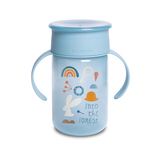 Suavinex Bicchiere con Manico e Disco Antigoccia Azzurro 340ml