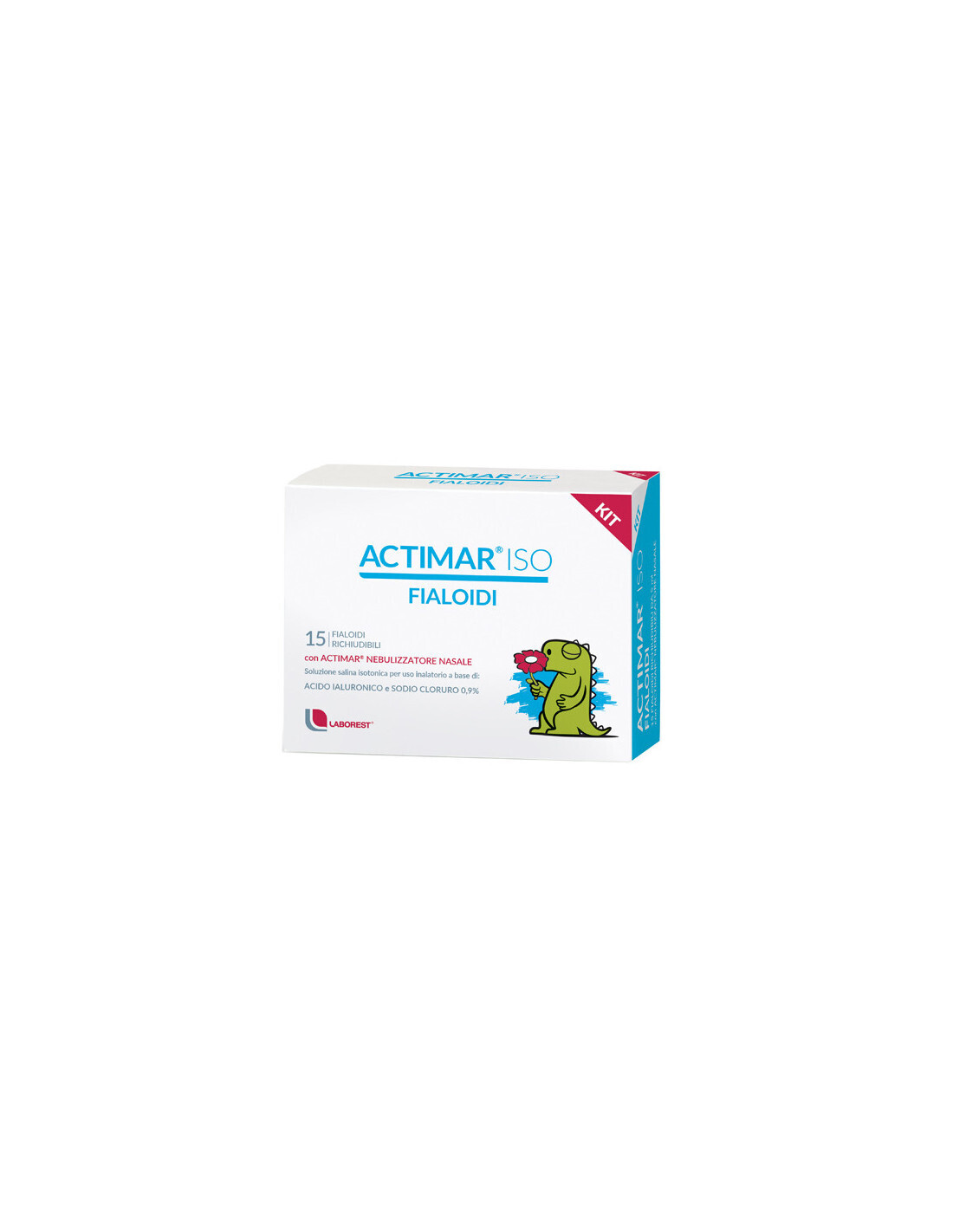 Actimar Iso Kit Fialoidi Soluzione Ipertonica 15 Flanconcini Richiudibili con Nebulizzatore Nasale