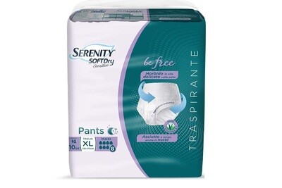 Serenity Pannolone a Mutandina Sensitive Pants tg XL Maxi 8 Gocce da 10 pz
