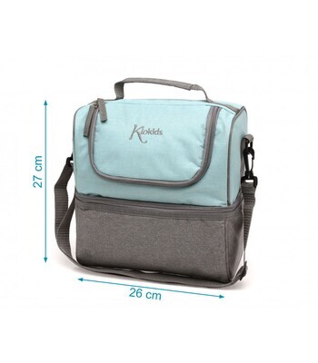 Kiokids Borsa Termica 2 Scomparti Blu