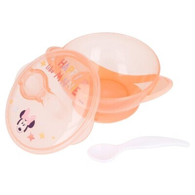 Disney Baby Ciotola con Ventosa Coperchio Arancio e Cucchiaino