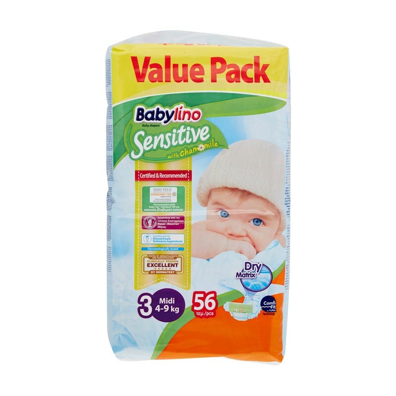 Babylino Pannolino Sensitive Doppio N3 4-9kg pz56