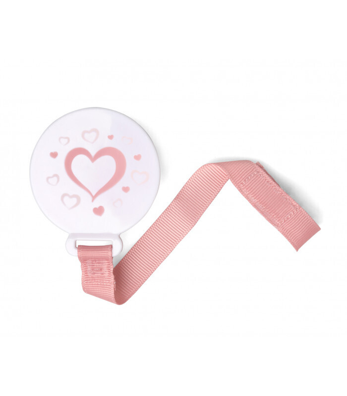 Kiokids Pinza Porta Succhietto Cuori Rosa