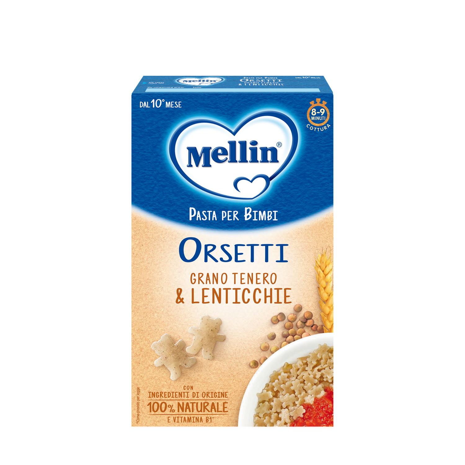 Mellin Pastina Orsetti di Grano Tenero &amp; Lenticchie 280gr