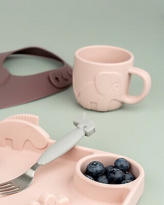 Done By Deer Tazza Peekaboo Elefante Rosa Cipria 100% Silicone Alimentare 165ml