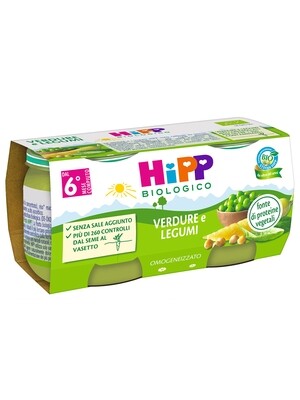 Hipp Omogeneizzato di Verdure e Legumi 2x80g