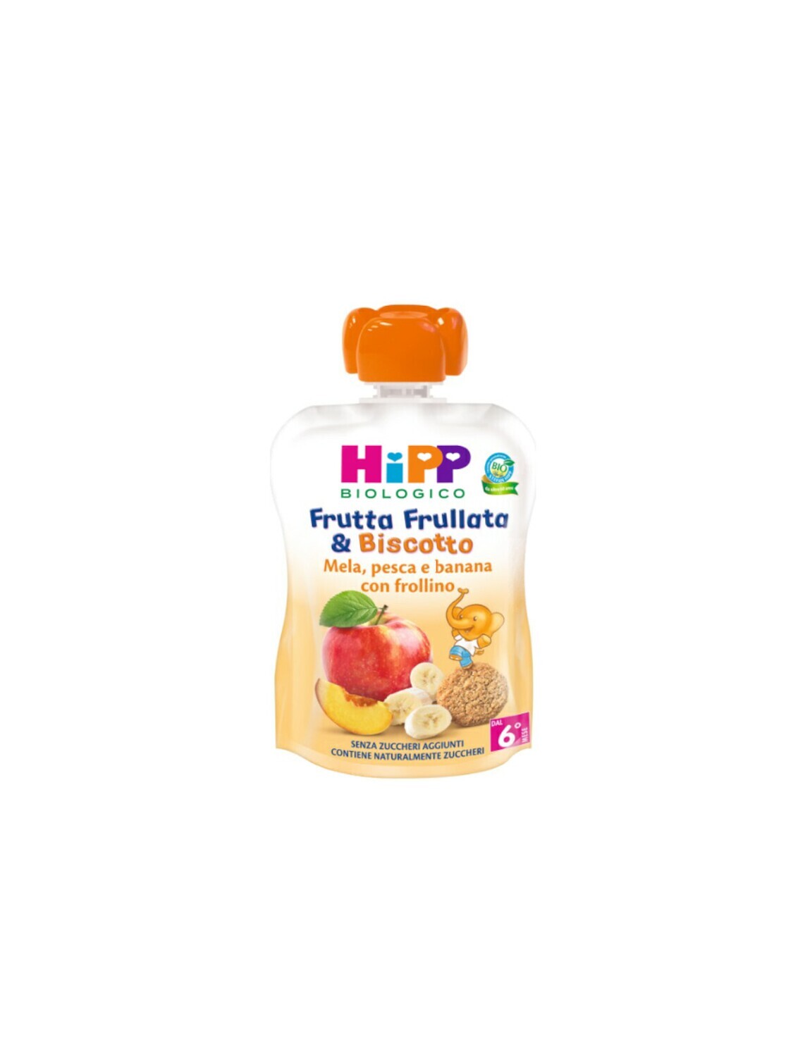 Hipp Frutta Frullata &amp; Biscotto Mela Pesca e Banana con Frolinno Confezione da 90g