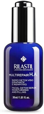 Rilastil Multirepair H.A.Siero Detox Viso Antiossidante e Riparatrice Idratante e Riempitivo per tutti i Tipi di Pelle Confezione da 30 ml