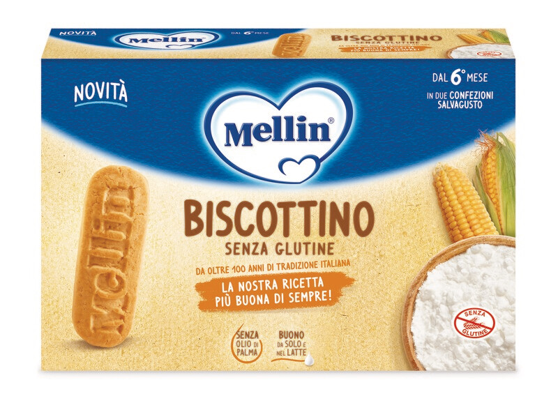 Mellin Biscottino senza Glutine 500gr 2 Bustine da 250gr