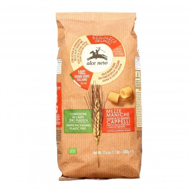 Alce Nero Pasta di Grano Duro Capelli Mezze Maniche 500g
