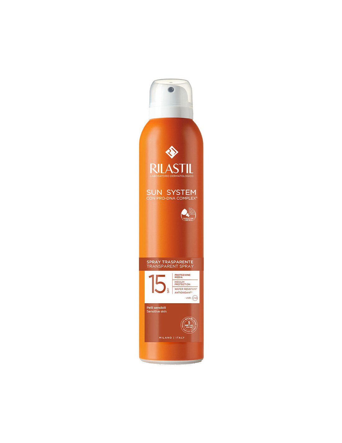 Rilastil Sun System Spray Trasparente Protezione Media SPF 15 200ml