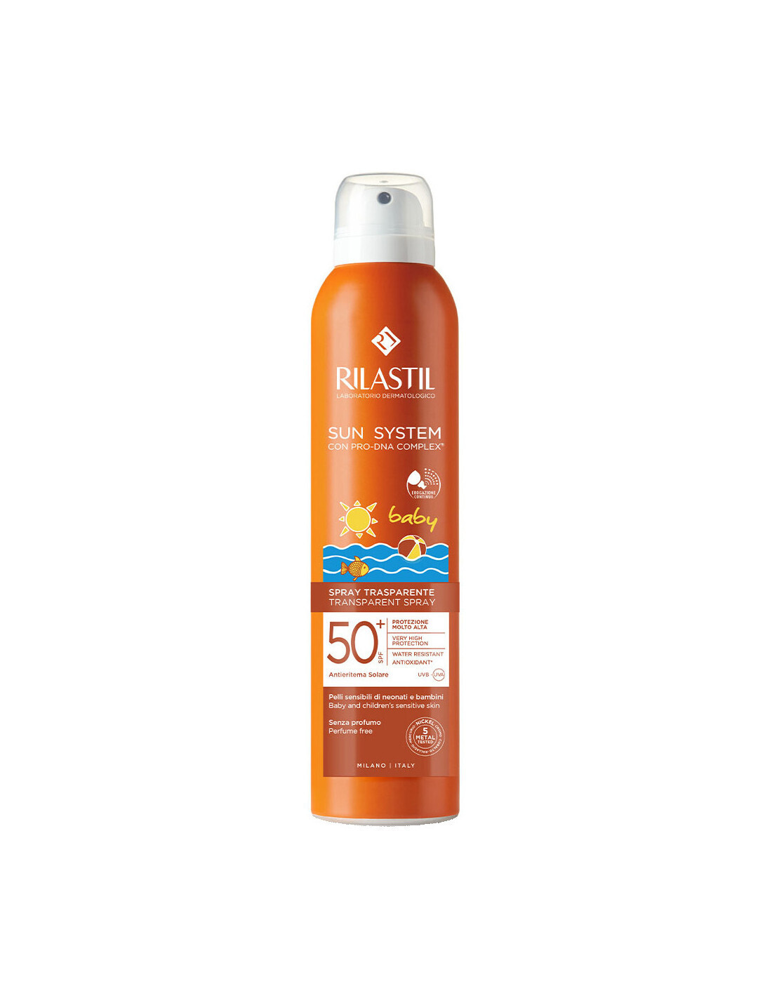 Rilastil Sun System Baby Spray Trasparente Protezione Molto Alta SPF 50+ 200ml